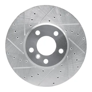R1 Concepts EDZ-31144L Brake Rotor Drilled and Slotted Silver